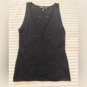 Black sleeveless top